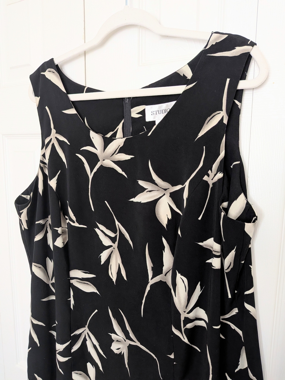 Studio 1 Black Midi/Maxi Dress with Cream Floral Print - Picture 2 of 8